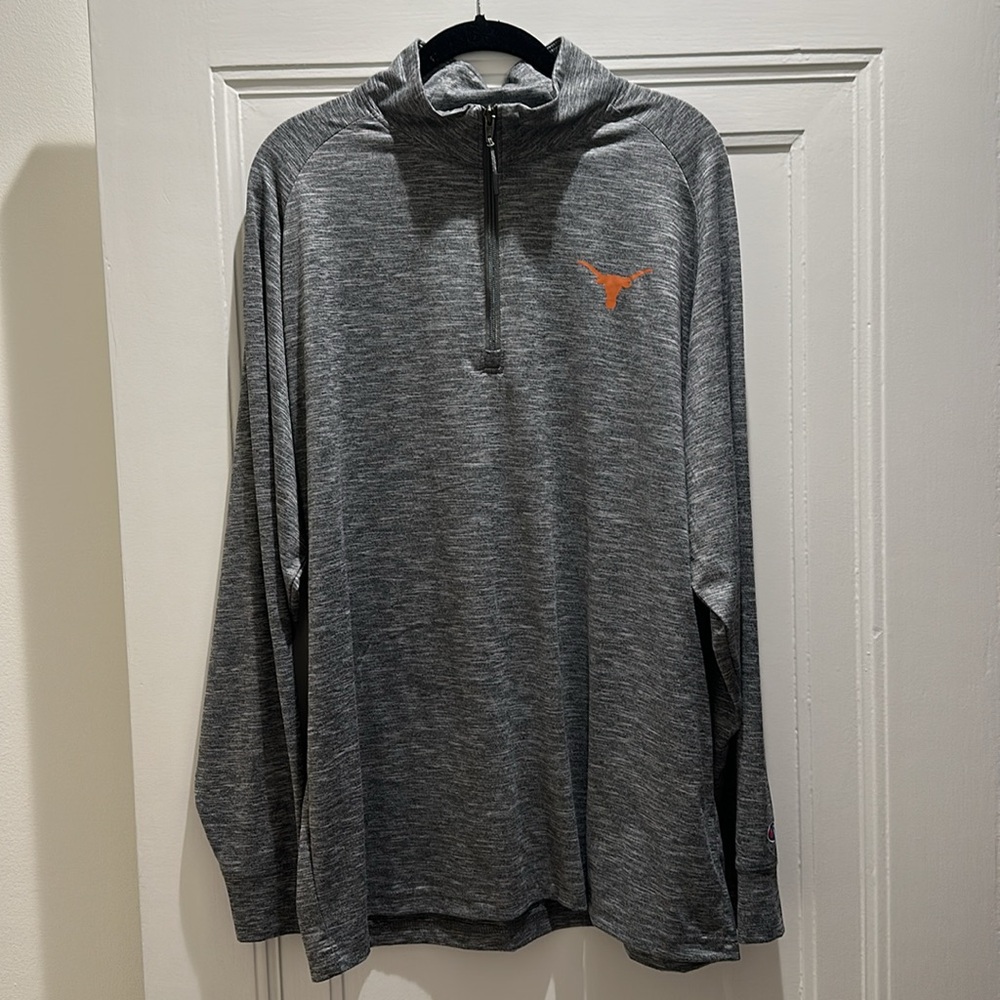 Texas Longhorns Champion Gray Quarter-Zip Pullover